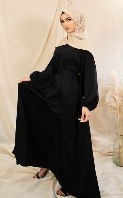 AALIYA COLLECTIONS Black Flare Closed Abaya