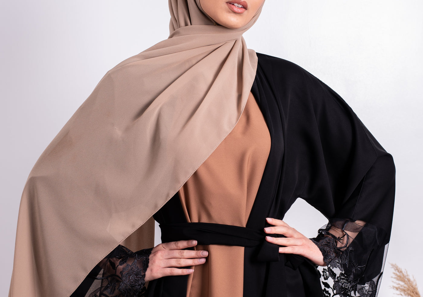 Aaliya Collections Rose Lace Abaya