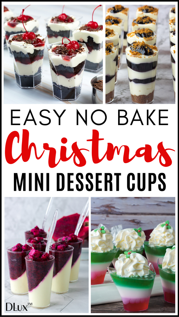 easy no bake christmas mini dessert cups