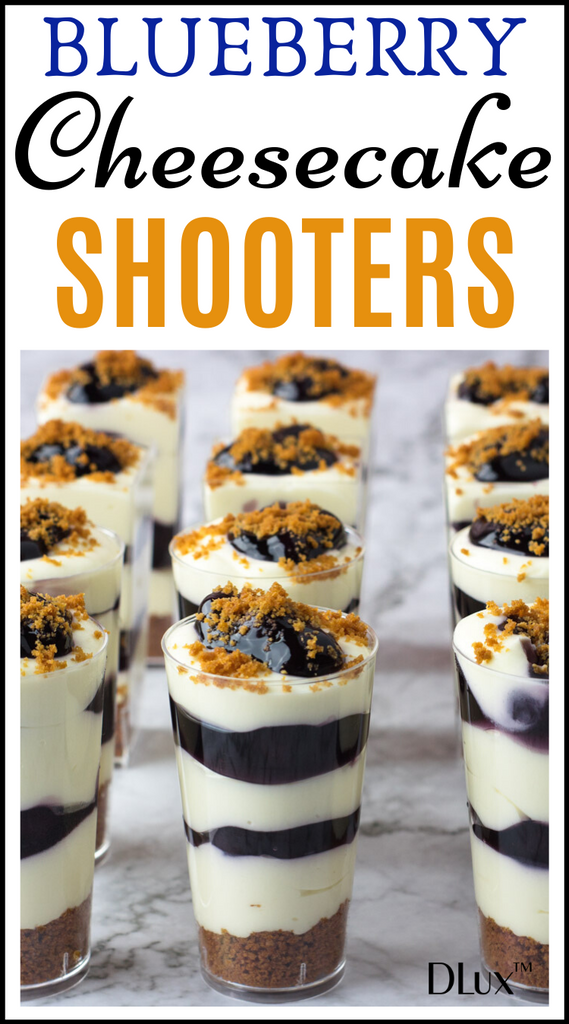 no bake blueberry cheesecake shooters