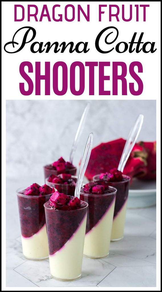 dragon fruit panna cotta shooters for parties