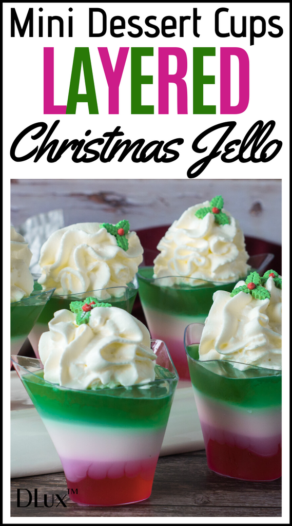 mini dessert cups layered christmas jello