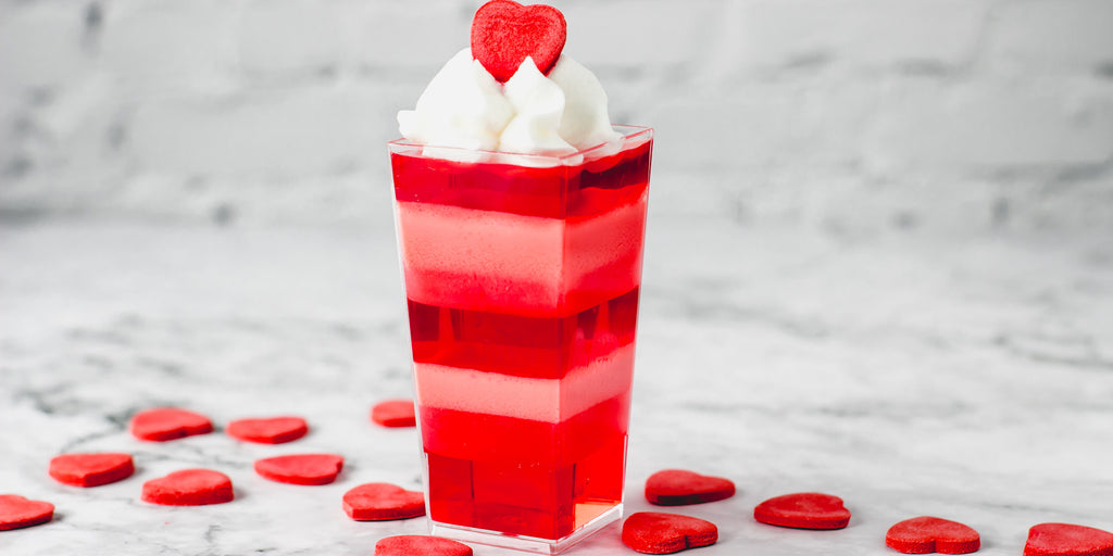 valentine's day layered jellow