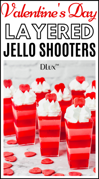 Mini Dessert Cups Valentine's Day Layered Jello