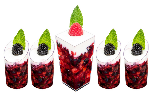 whipped cream berry medley in mini dessert cups