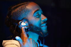 Omarion Points to his Empire Ears Legend X Custom In Ear Monitors