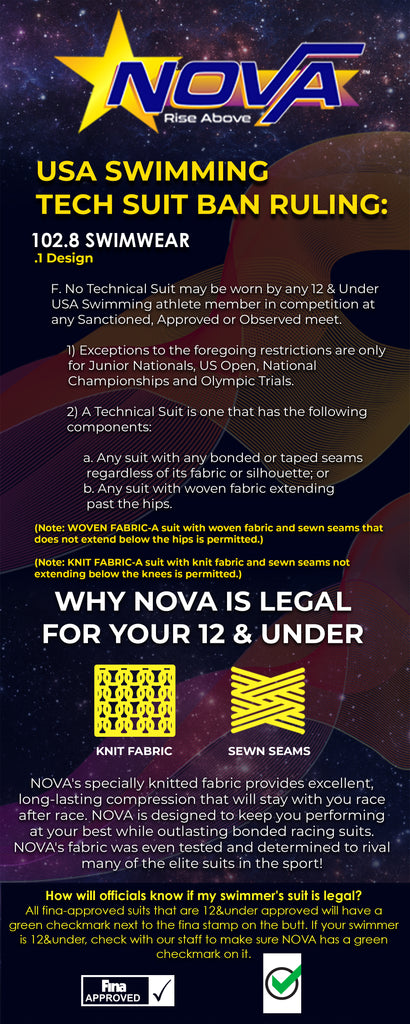A3 Performance NOVA Racing Suit Legal for USA Swimming 2020 Tech Suit Ban