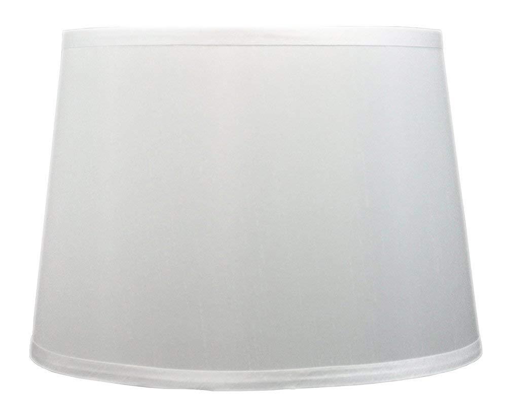 French Drum Lampshade, Faux Silk, 12-inch by 14-inch by 10-inch, Spider Washer Fitter
