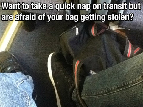 Weave Your Foot Into The Handle of Your Bag