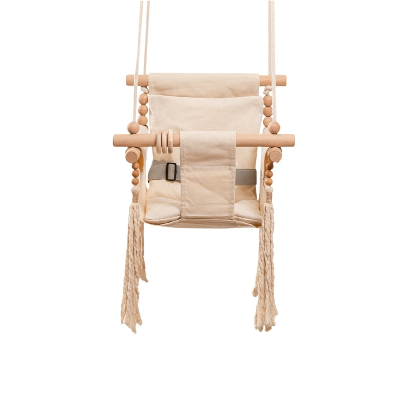 Trekken tand schedel Canvas Baby Swing with Tassels – Ecotribe