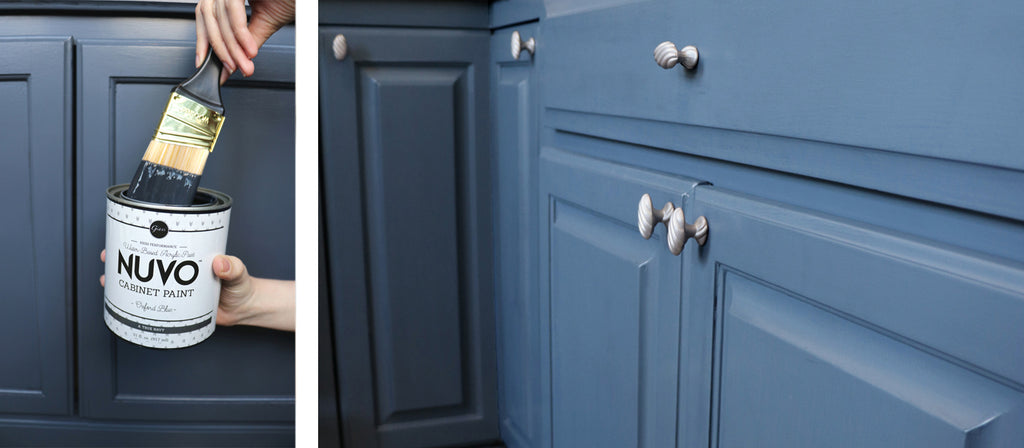 Nuvo Cabinet Paint kits make it easy to refresh your cabinets in just one weekend (sometimes just one day!) and for under $100!  What are you waiting for?!  