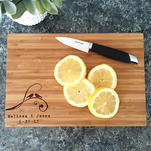 Slate Countertop with Cutting Board and Lemons