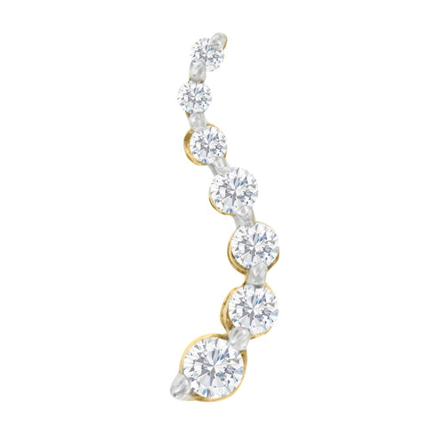 10k Yellow Gold 0.25 CTTW Round Diamond Journey Pendant (H-I, I1-I2)