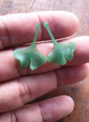 gingko leaf earrings the blissful co