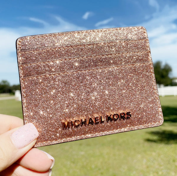 mk wallet rose gold