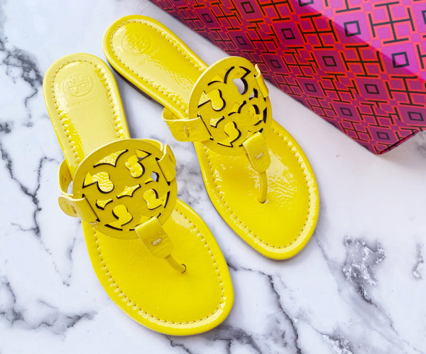 tory burch patent miller sandals