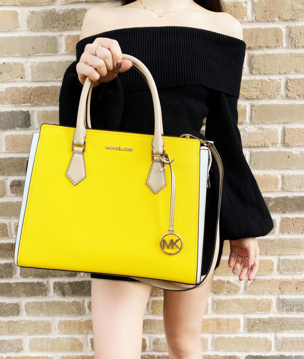 michael kors yellow handbag