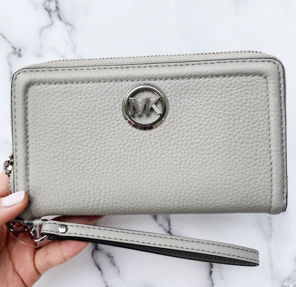 michael kors grey wristlet