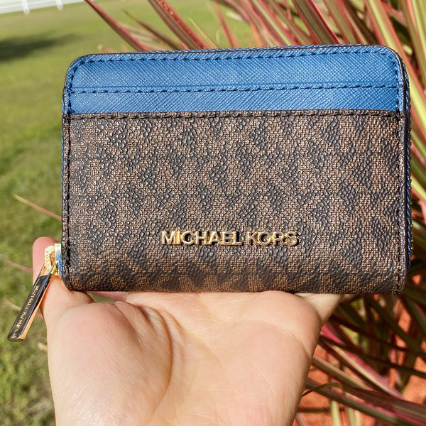 kors michael kors dark chambray wallet