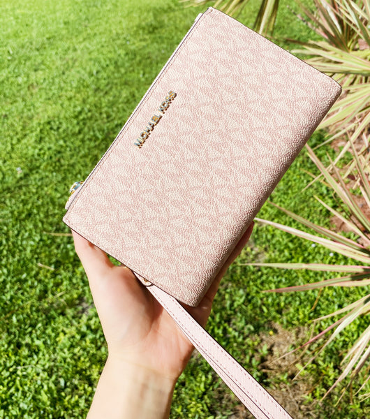 pink mk wallet