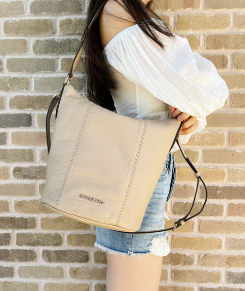 brooke pebble leather bucket shoulder bag