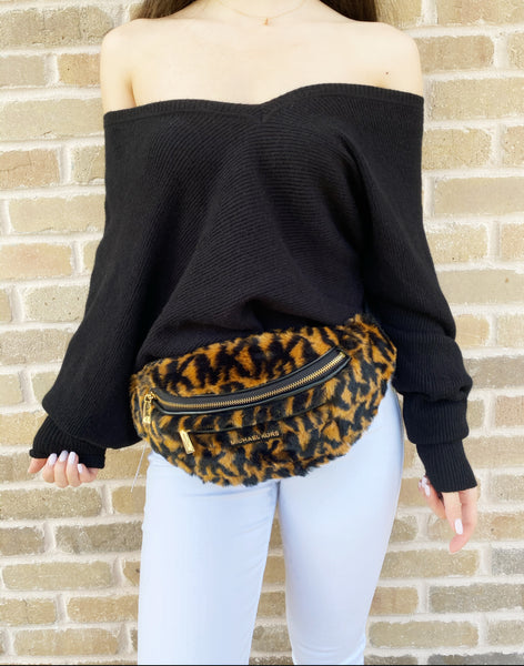 michael kors leopard fanny pack