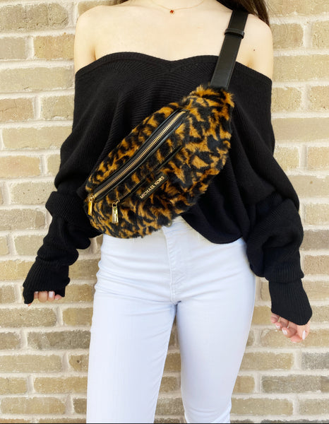 michael kors leopard fanny pack