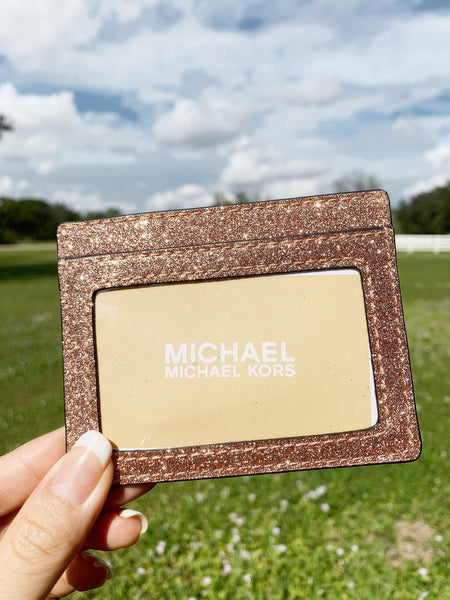 michael kors card holder rose gold