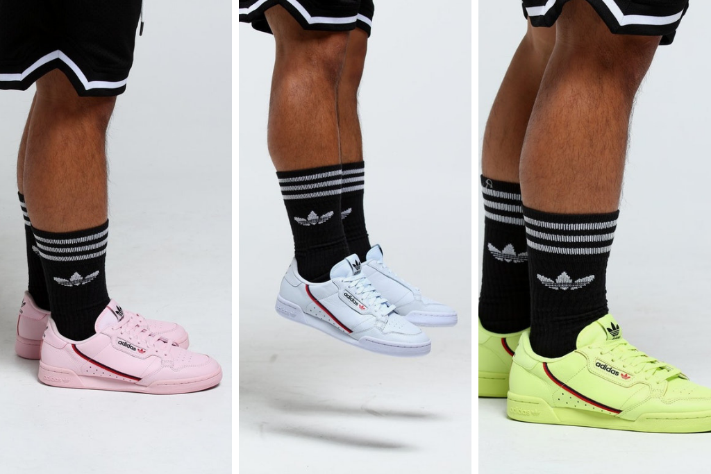 adidas continental 80 with shorts