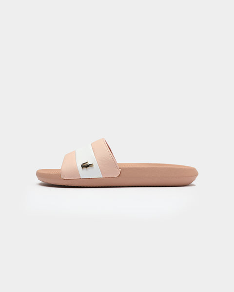 lacoste white slides