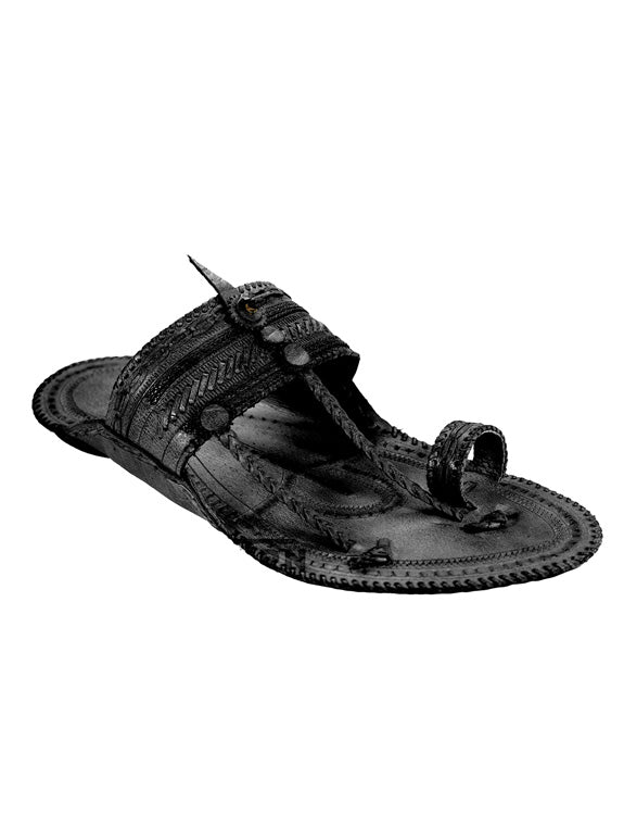 kolhapuri slipper black