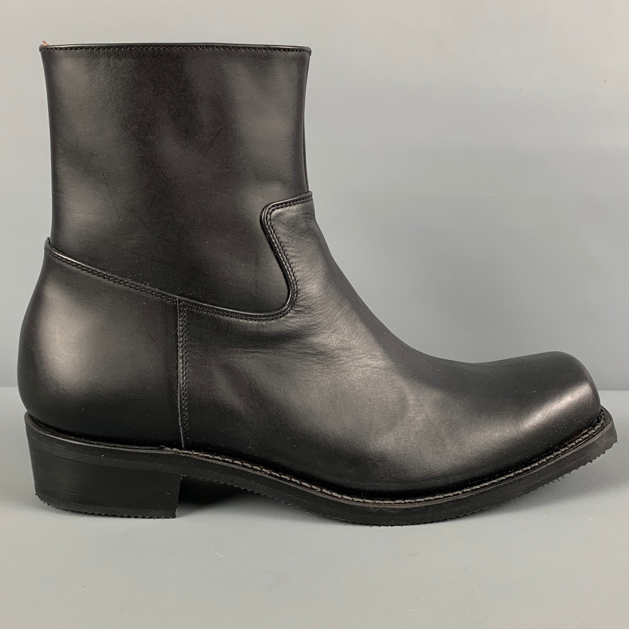DADA Size 9 Black Leather Side Boots – Sui Designer Consignment