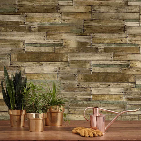 Wood Brick Barn Wallpaper