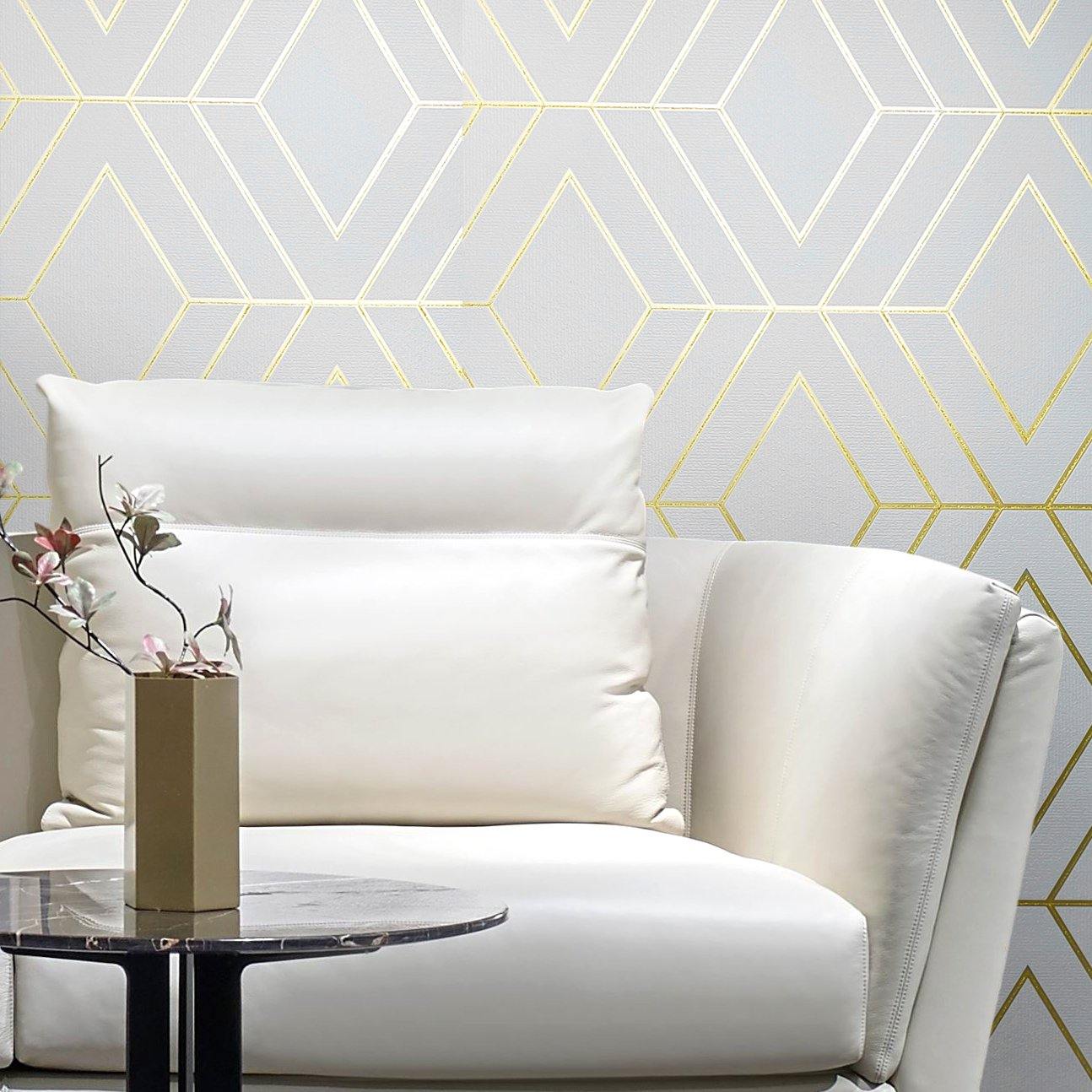 WM4234401 Geometric White Gold Glitter Diamond Textured Wallpaper –  wallcoveringsmart