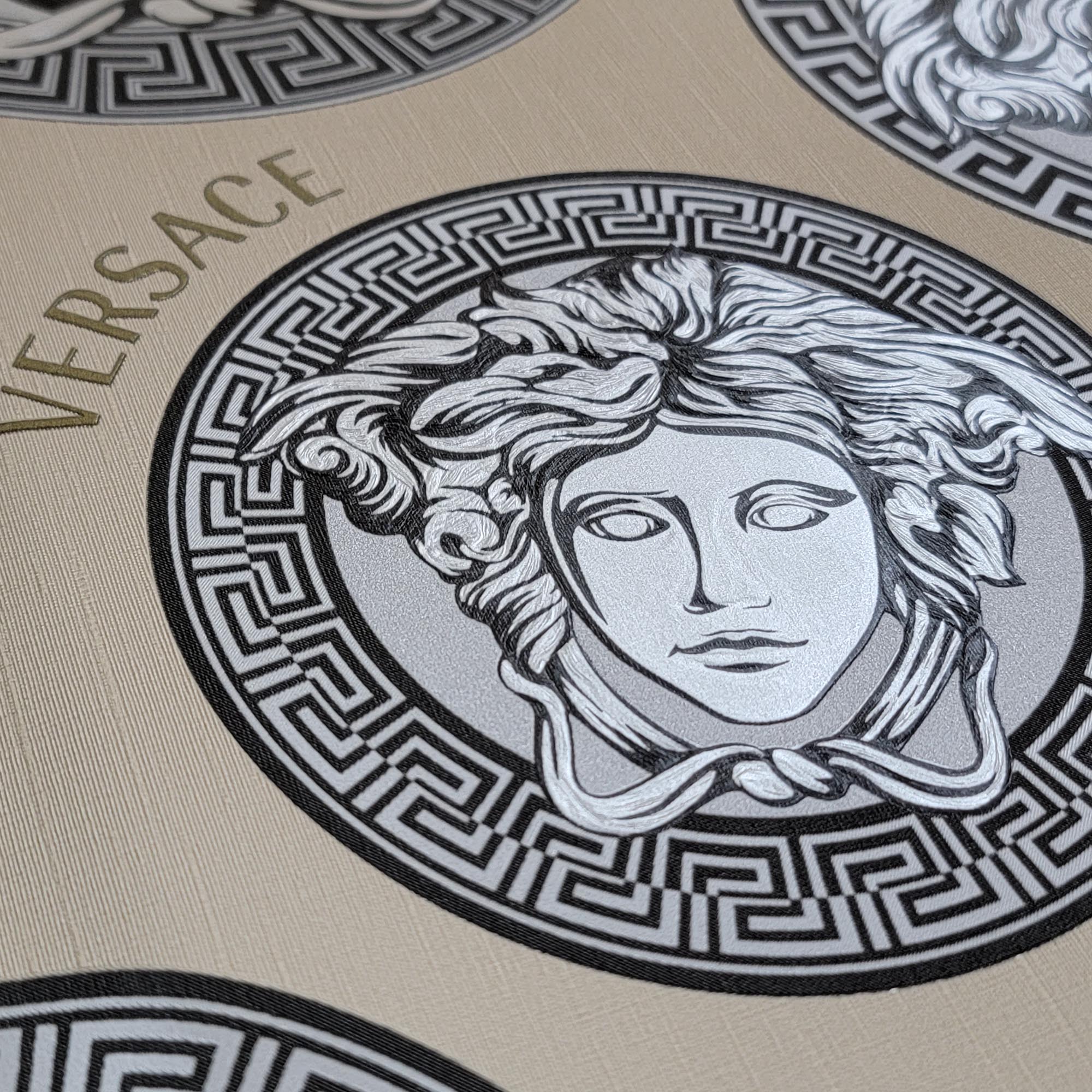 Versace Medusa Head Wallpaper, Black & Gold, 386117, Shop Wallpaper  Online, America's Best Wallpaper Selection