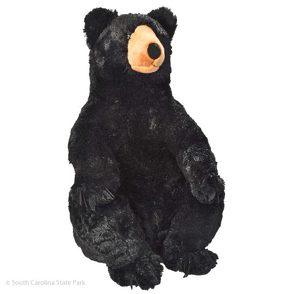 stuffed black bear toy