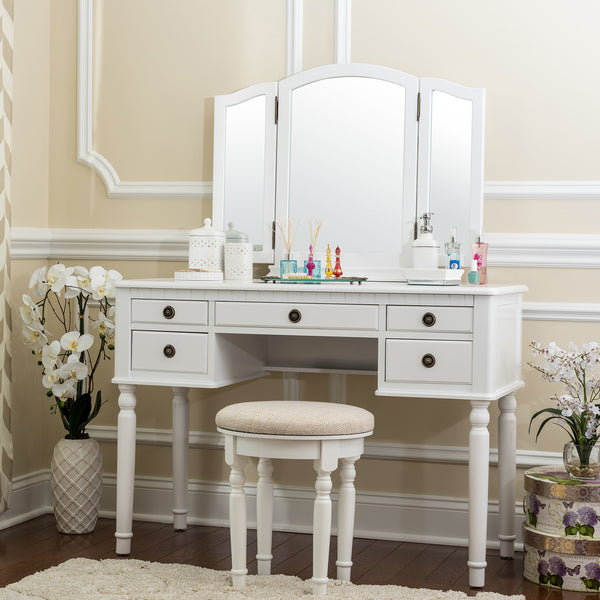 makeup dresser with drawers