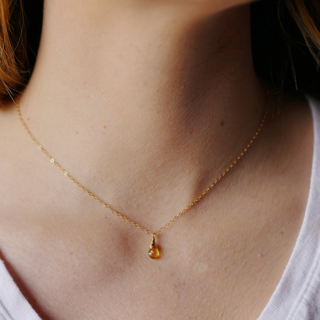 citrine necklace