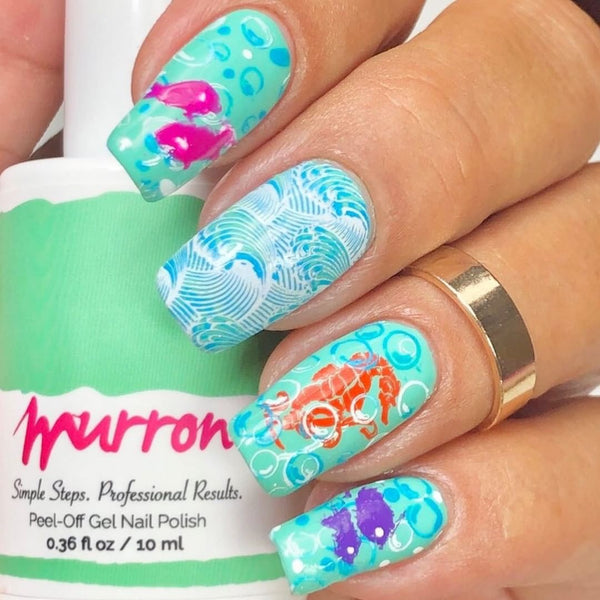 Murron At-Home Peel Off Gel Nail Polish Color - Turquoise Water