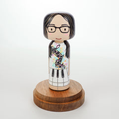 Pianist Kokeshi wooden doll