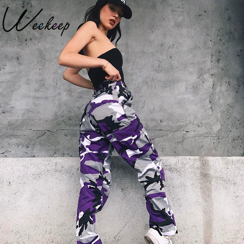 purple camo sweatpants