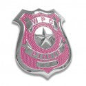 police badge pink