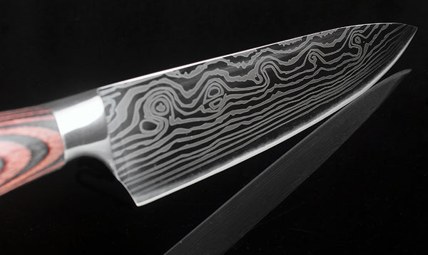 8"5"3.5" Japanese chef knife set 3 pcs Damascus steel Pattern kitchen knives sets Cleaver Paring Santoku Slicing utility