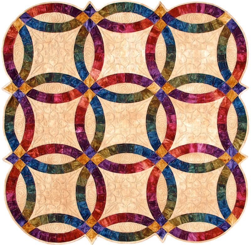 Double Wedding Ring Quilt Block Pattern