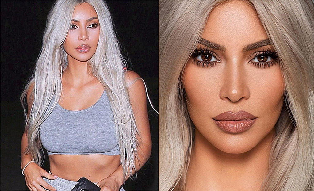 Kim Kardashian West blonde hair colour