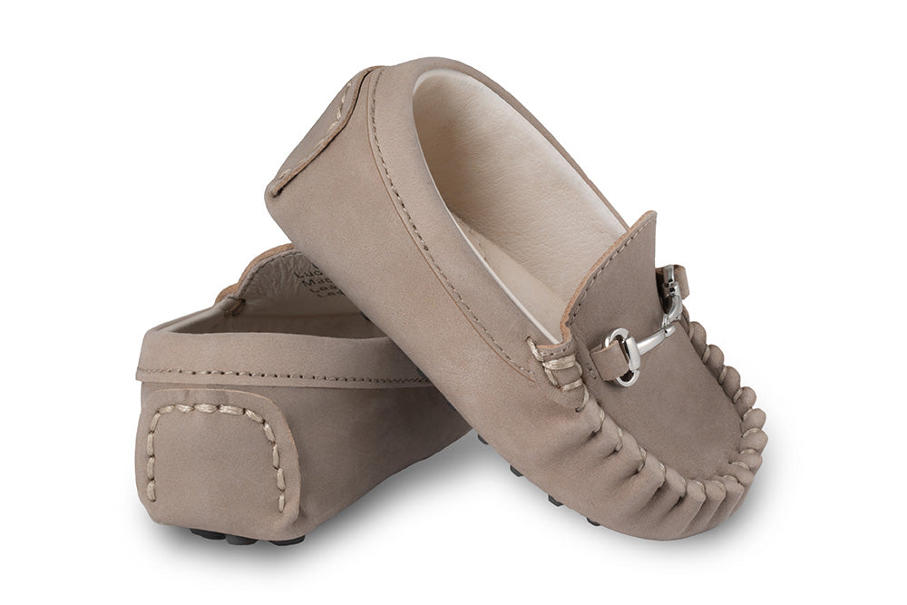 boys tan suede loafers