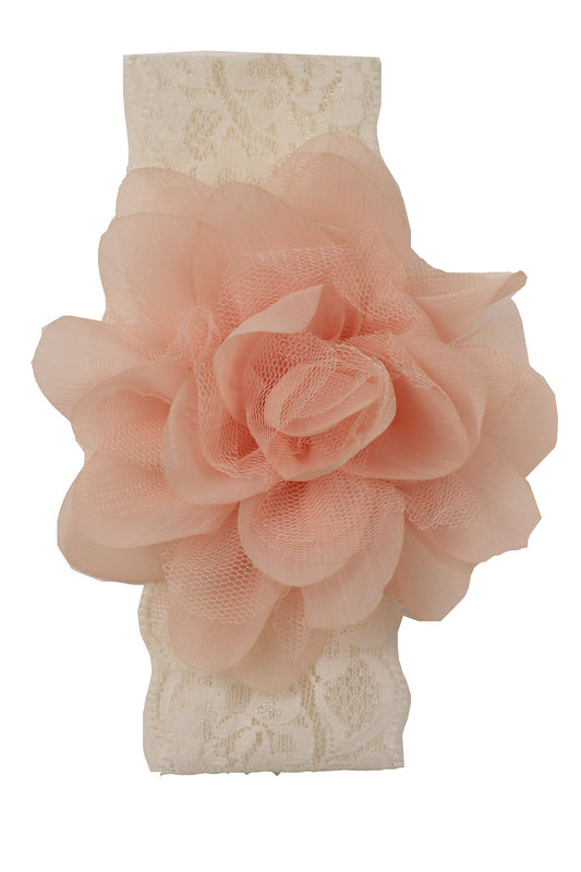 Accessories - Lace Elastic Mesh Flower Headband