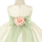 Dress - Poly Silk Organza Sash Classic Baby Dress (Ivory Dress)