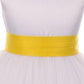 Dress - Satin Sash Bow Girl Dress (White Dress)