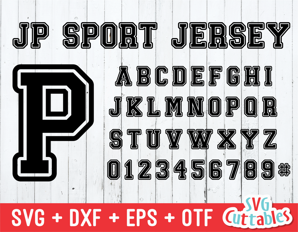 JP Sport Jersey Font | svgcuttablefiles